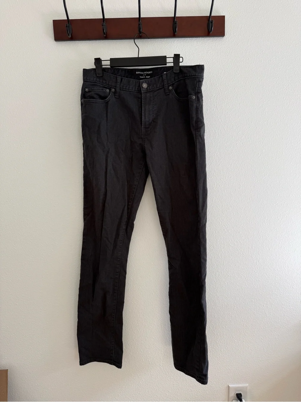 Banana Republic Men's Travel Jean Slim Fit 32x34 Gray Denim Pants